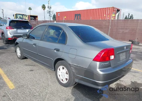 2005 Honda Civic Vp из США, поврежденный, VIN 1HGES16325L026002